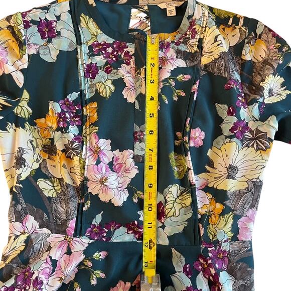 Aliyah Lace-Up Fit & Flare Romantic Floral Midi Dress Women’s XS - Picture 12 of 14